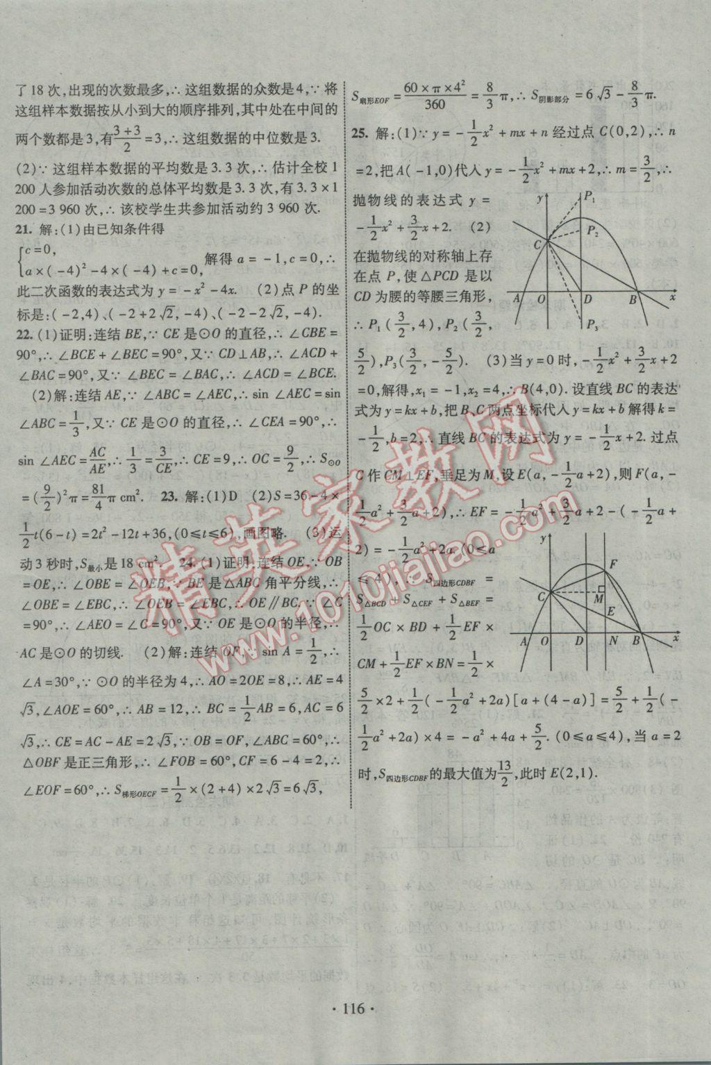 2017年暢優(yōu)新課堂九年級(jí)數(shù)學(xué)下冊(cè)華師大版 參考答案第15頁(yè)