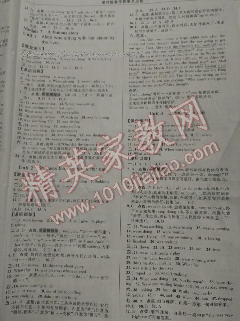 2016年點(diǎn)撥訓(xùn)練八年級(jí)英語上冊(cè)外研版 第8頁