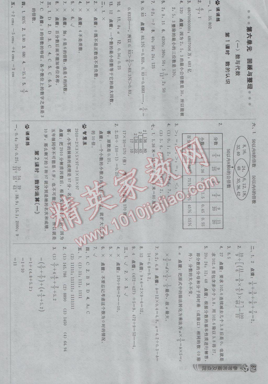 2017年綜合應用創(chuàng)新題典中點六年級數(shù)學下冊冀教版 參考答案第13頁