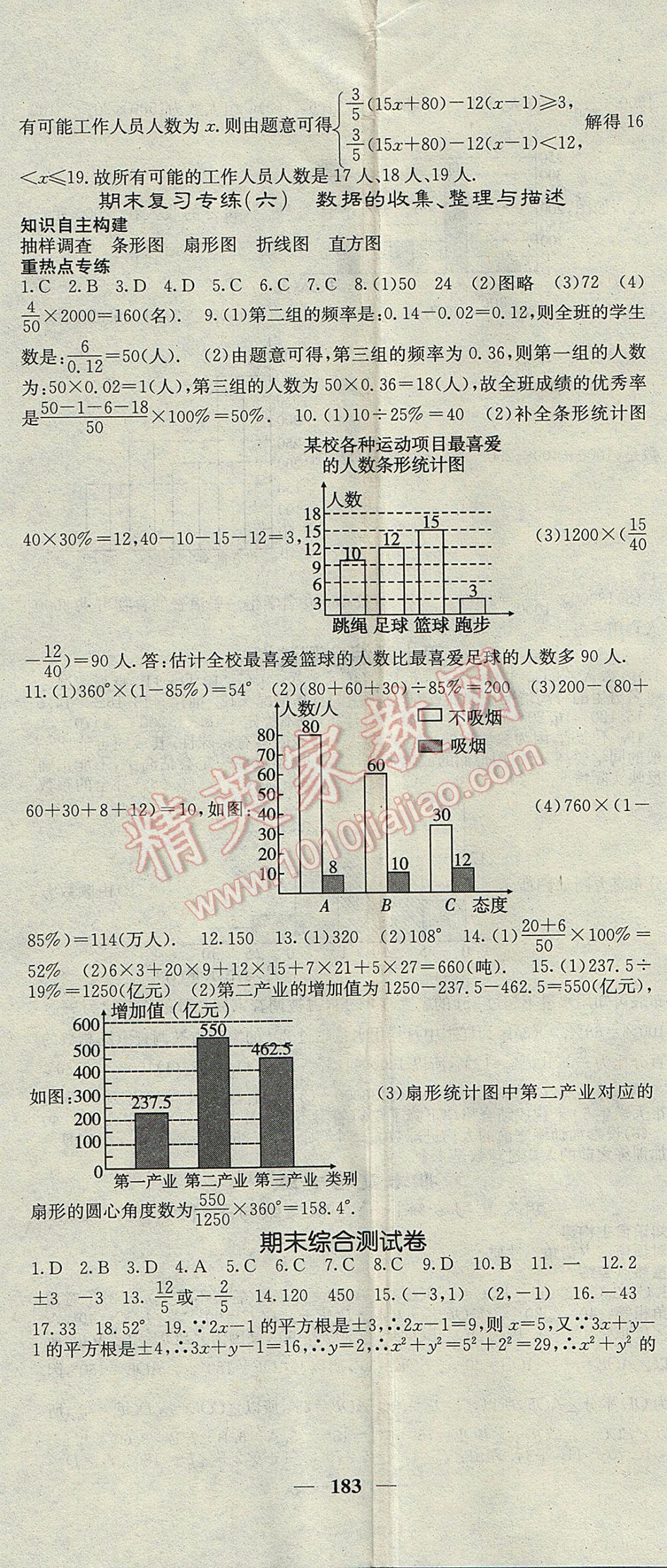 2017年名校課堂內(nèi)外七年級數(shù)學下冊人教版 參考答案第29頁