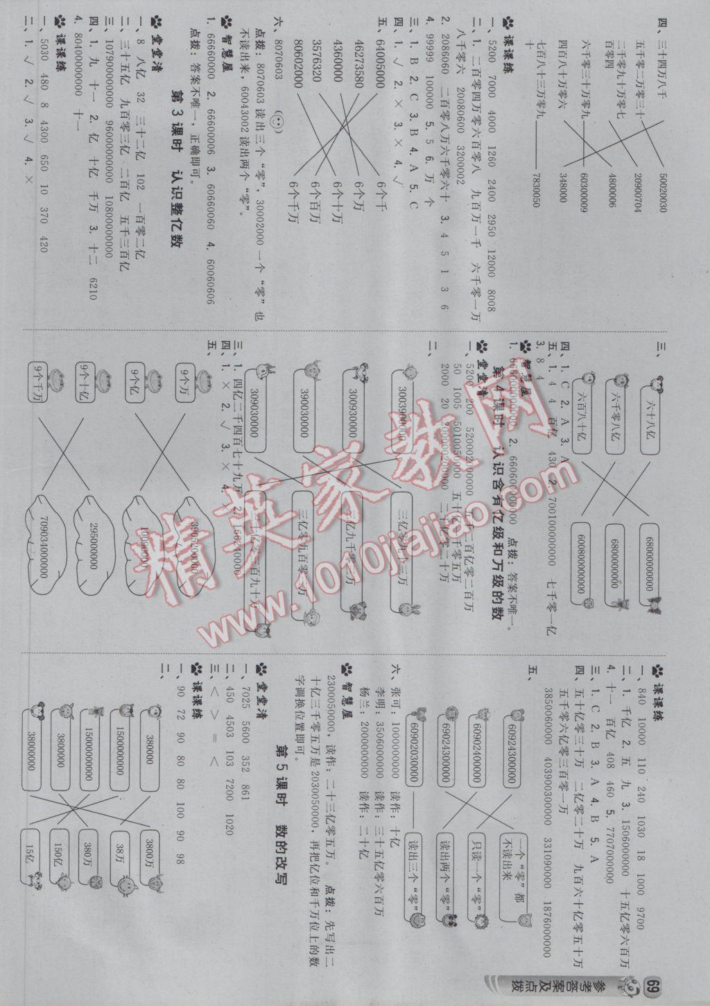 2017年綜合應用創(chuàng)新題典中點四年級數(shù)學下冊蘇教版 參考答案第3頁