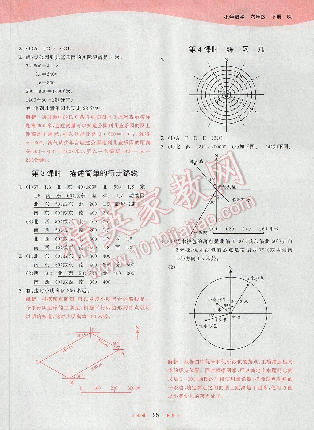 2017年53天天練小學(xué)數(shù)學(xué)六年級下冊蘇教版 參考答案第11頁