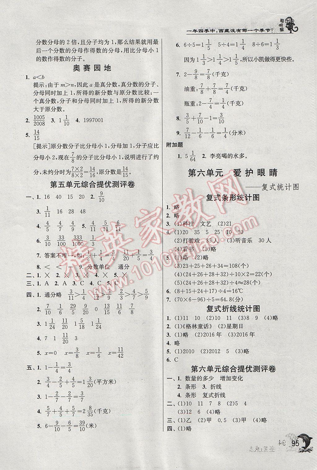 2017年實(shí)驗(yàn)班提優(yōu)訓(xùn)練五年級(jí)數(shù)學(xué)下冊(cè)青島版 參考答案第9頁(yè)