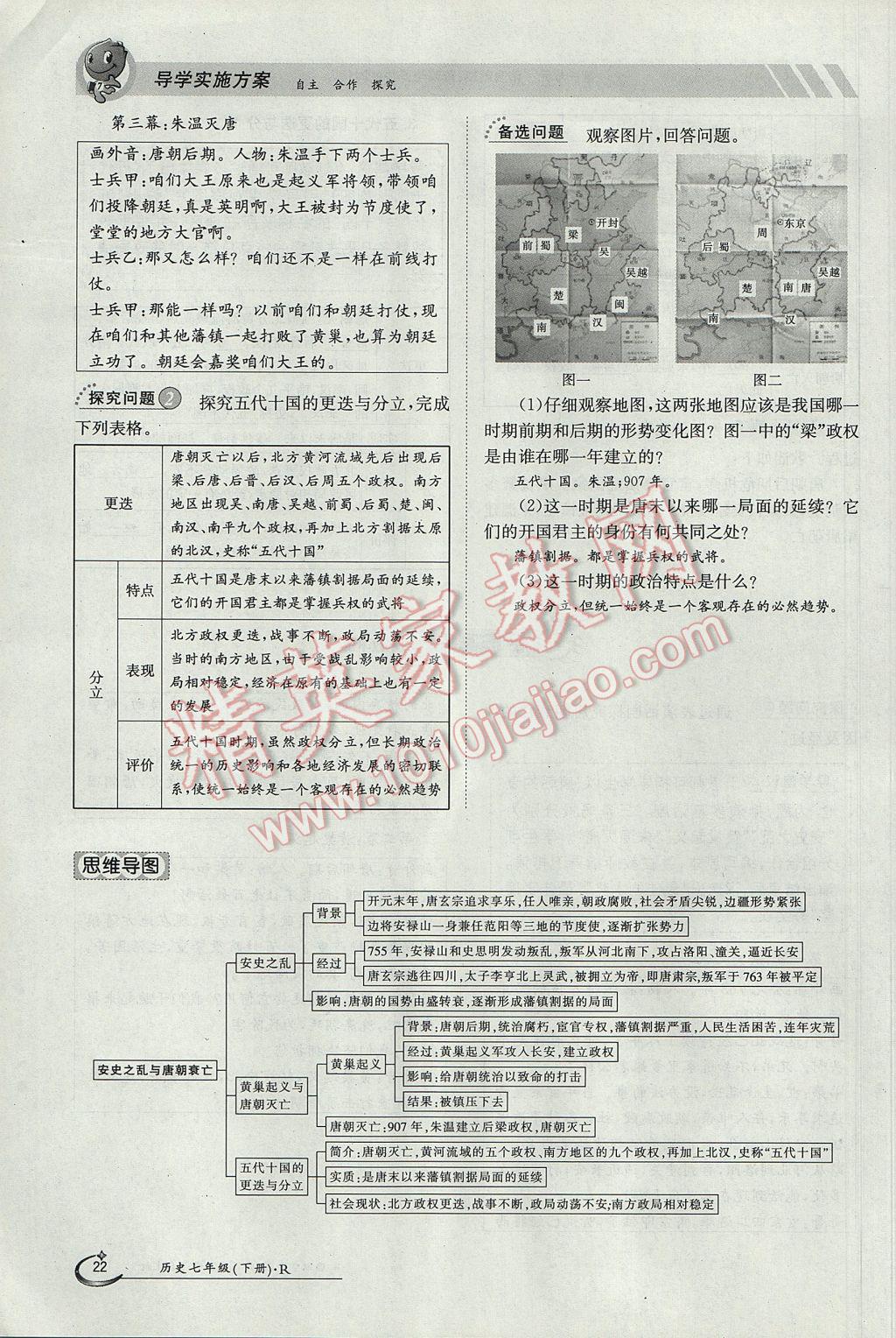 2018年金太陽導(dǎo)學(xué)案七年級歷史上冊 第一單元第22頁