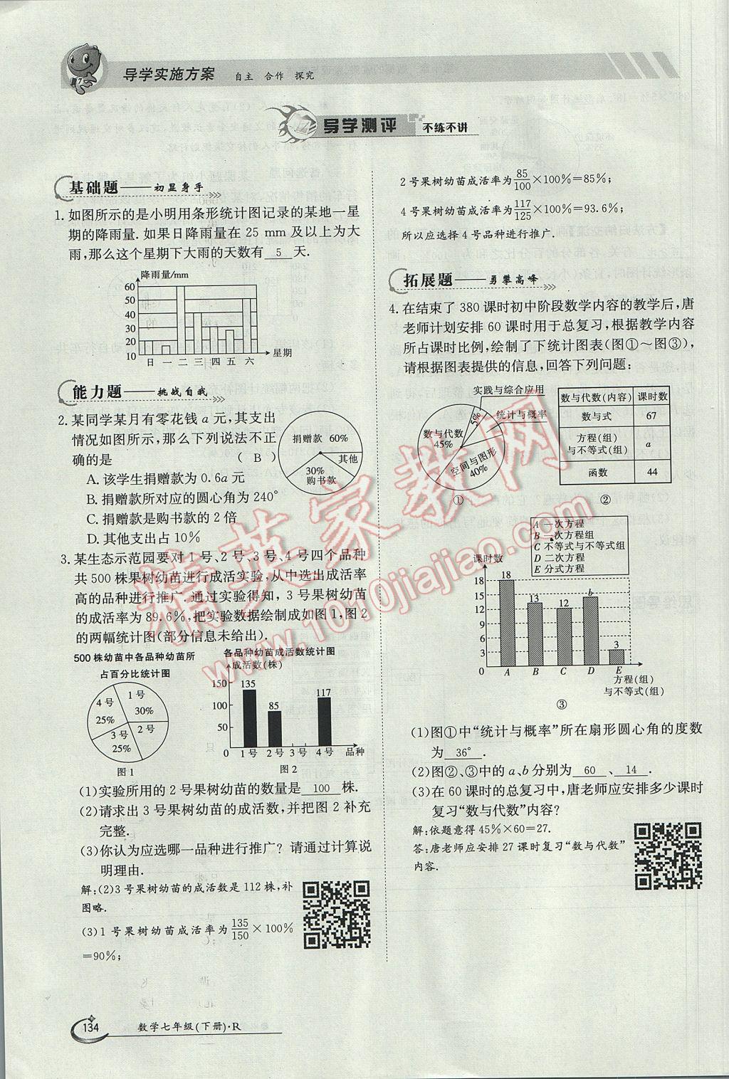 2017年金太陽(yáng)導(dǎo)學(xué)案七年級(jí)數(shù)學(xué)下冊(cè) 第十章 數(shù)據(jù)的收集、整理與描述第146頁(yè)