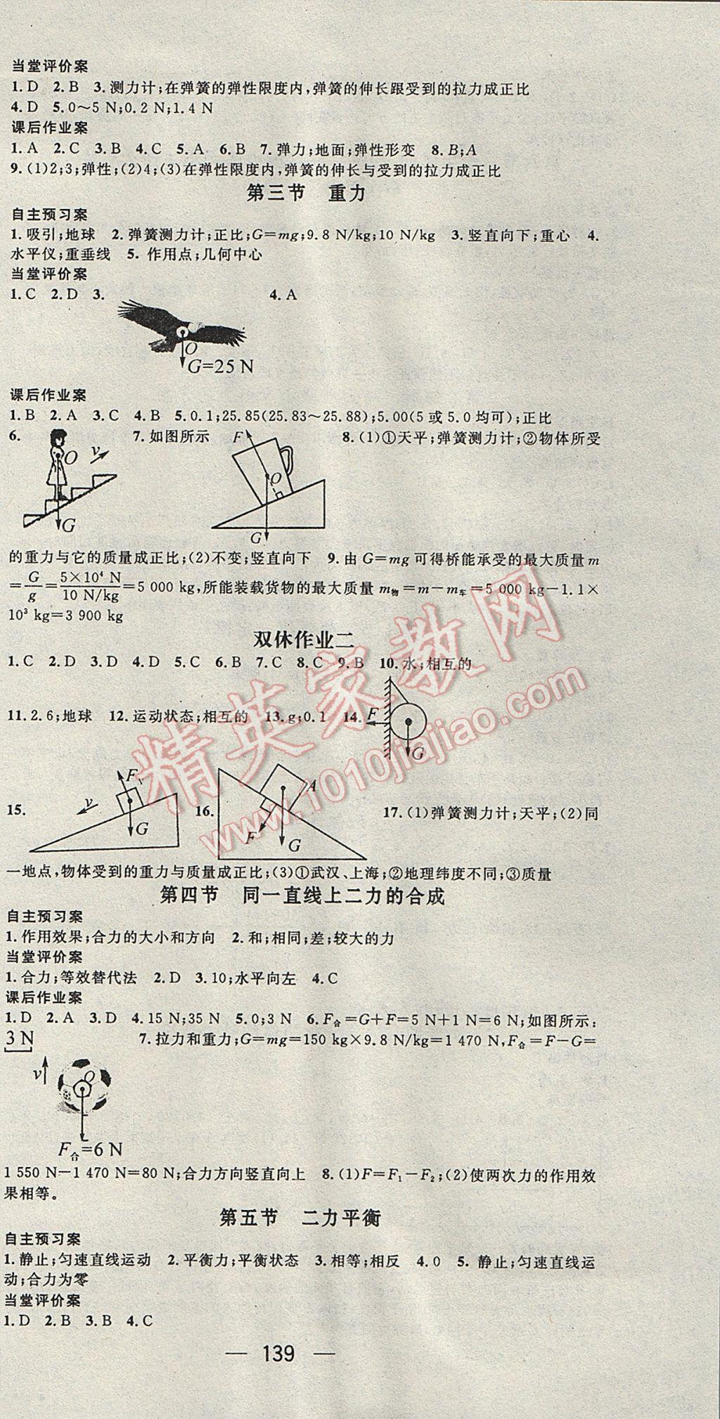 2017年名師測(cè)控八年級(jí)物理下冊(cè)北師大版 參考答案第3頁(yè)