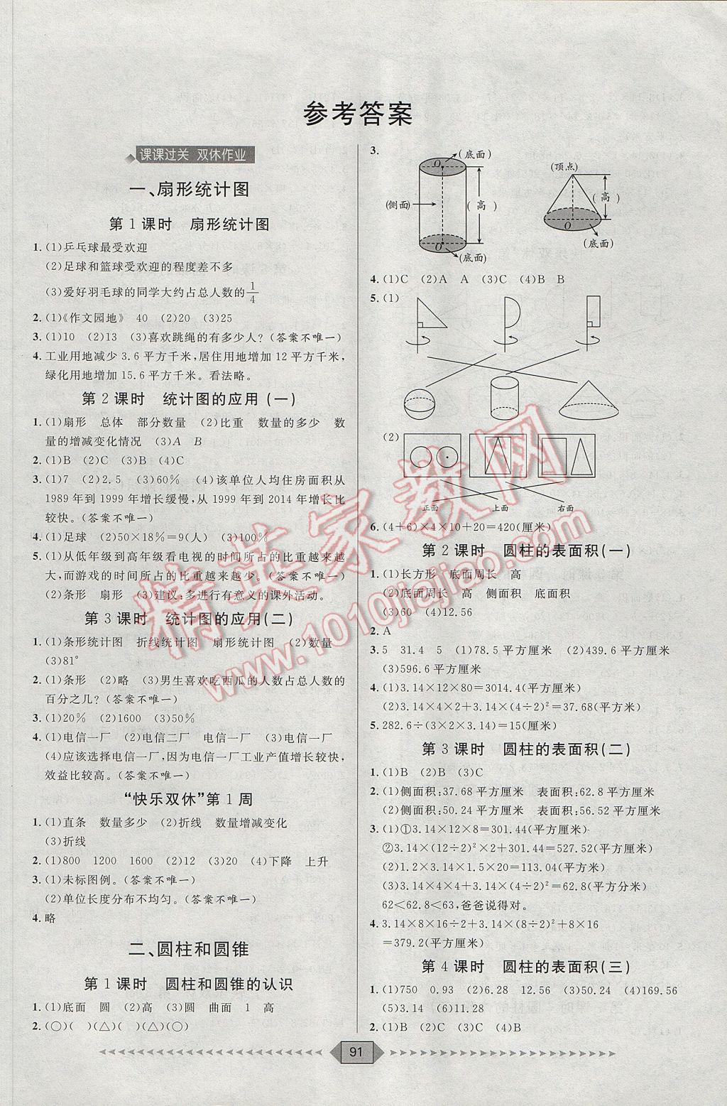 2017年陽(yáng)光計(jì)劃第一步六年級(jí)數(shù)學(xué)下冊(cè)蘇教版 參考答案第1頁(yè)