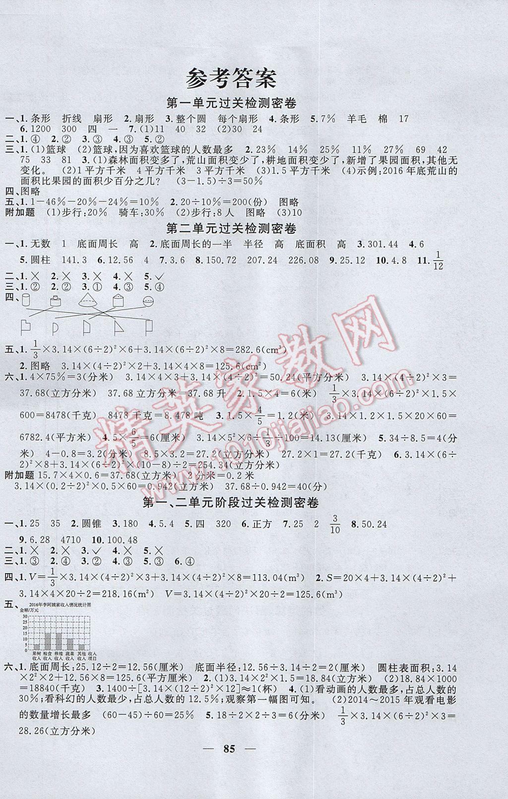 2017年一线名师全优好卷六年级数学下册苏教版