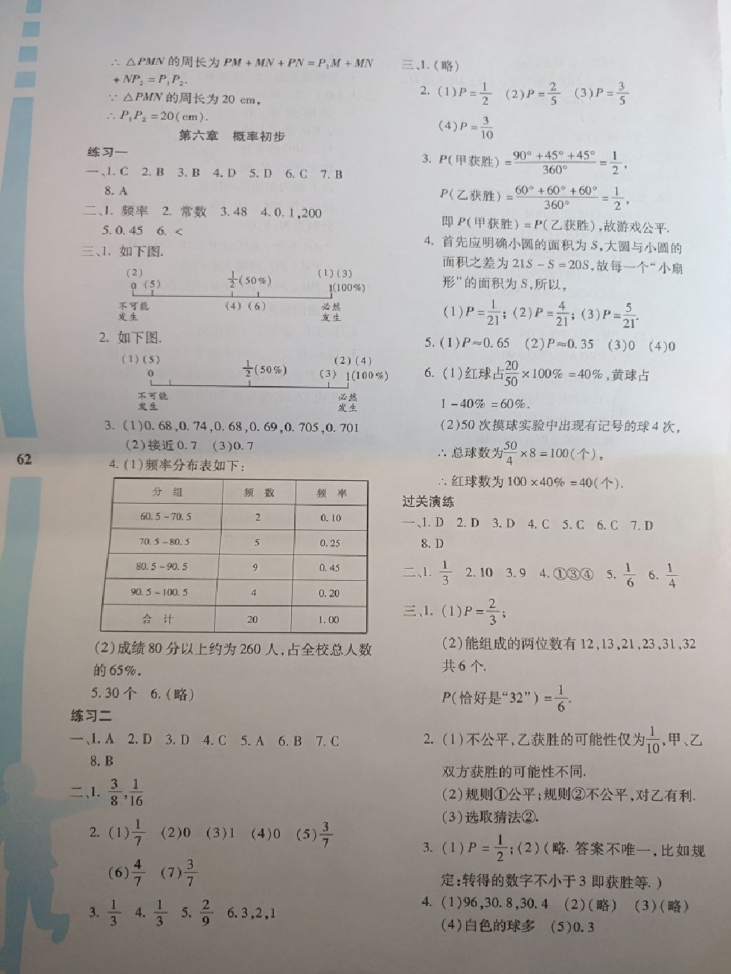 2017年暑假作業(yè)與生活七年級數(shù)學(xué)陜西人民教育出版社 參考答案第6頁