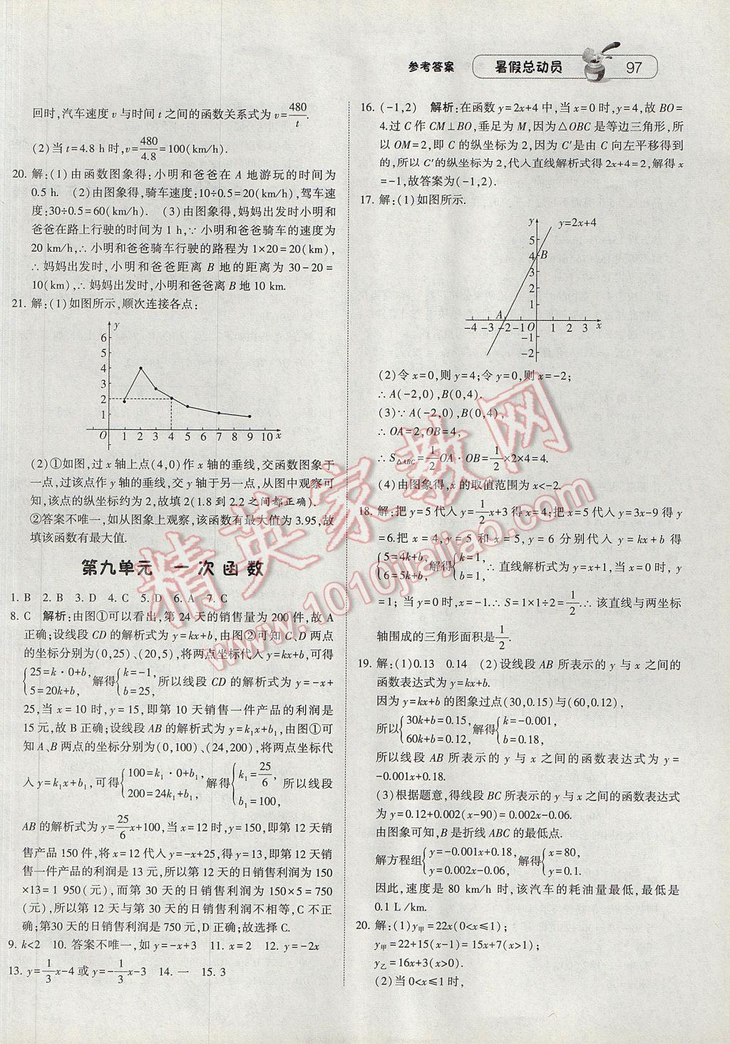 2017年暑假總動(dòng)員8年級(jí)升9年級(jí)數(shù)學(xué)人教版寧夏人民教育出版社 參考答案第5頁(yè)