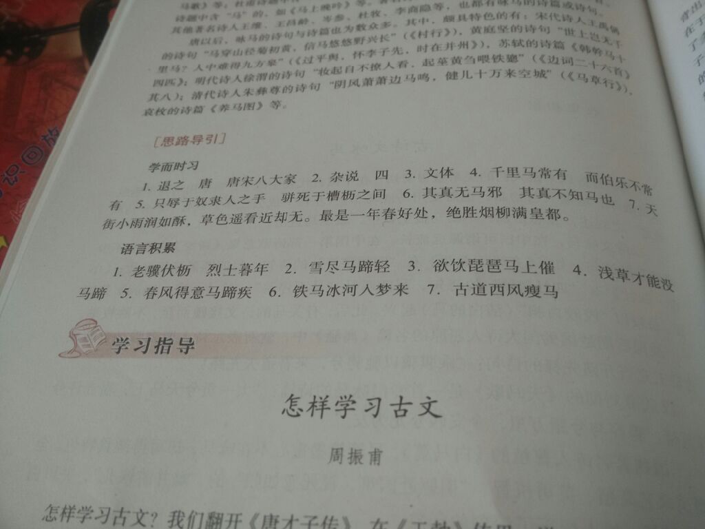 2017年暑假作业七年级语文长春版长春出版社 参考答案第4页