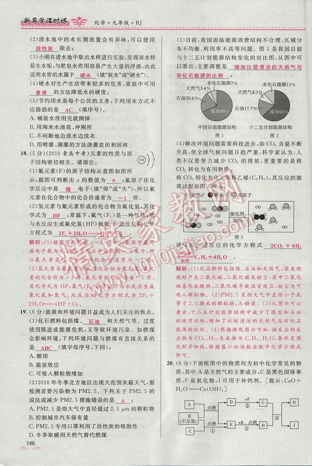 2017年夺冠百分百新导学课时练九年级化学上册人教版 期末测试卷第33页