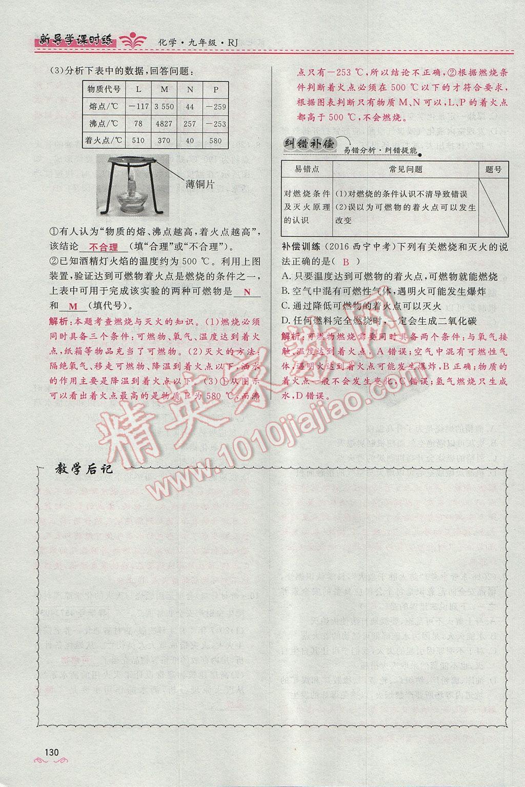 2017年夺冠百分百新导学课时练九年级化学上册人教版 第七单元 燃料及其利用第57页