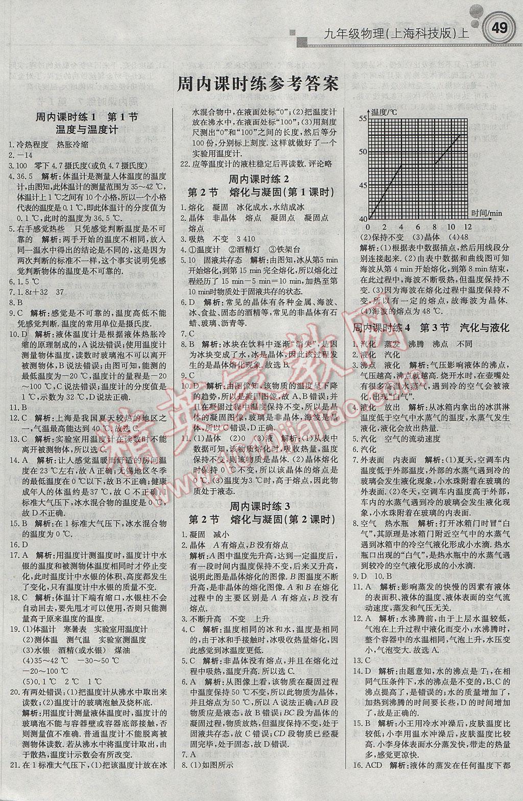 2017年輕巧奪冠周測(cè)月考直通中考九年級(jí)物理上冊(cè)滬科版 參考答案第1頁(yè)