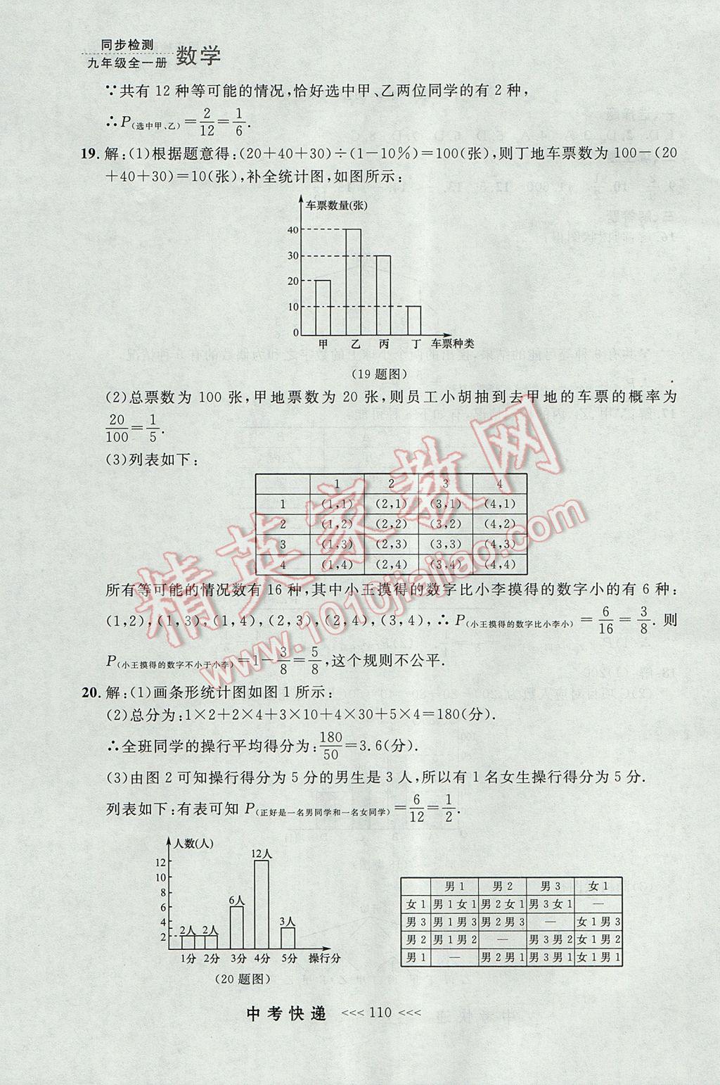 2017年中考快遞同步檢測(cè)九年級(jí)數(shù)學(xué)全一冊(cè)人教版大連專用 參考答案第46頁(yè)