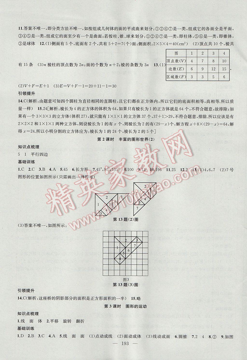 2017年金鑰匙1加1課時(shí)作業(yè)加目標(biāo)檢測(cè)七年級(jí)數(shù)學(xué)上冊(cè)江蘇版 參考答案第17頁(yè)