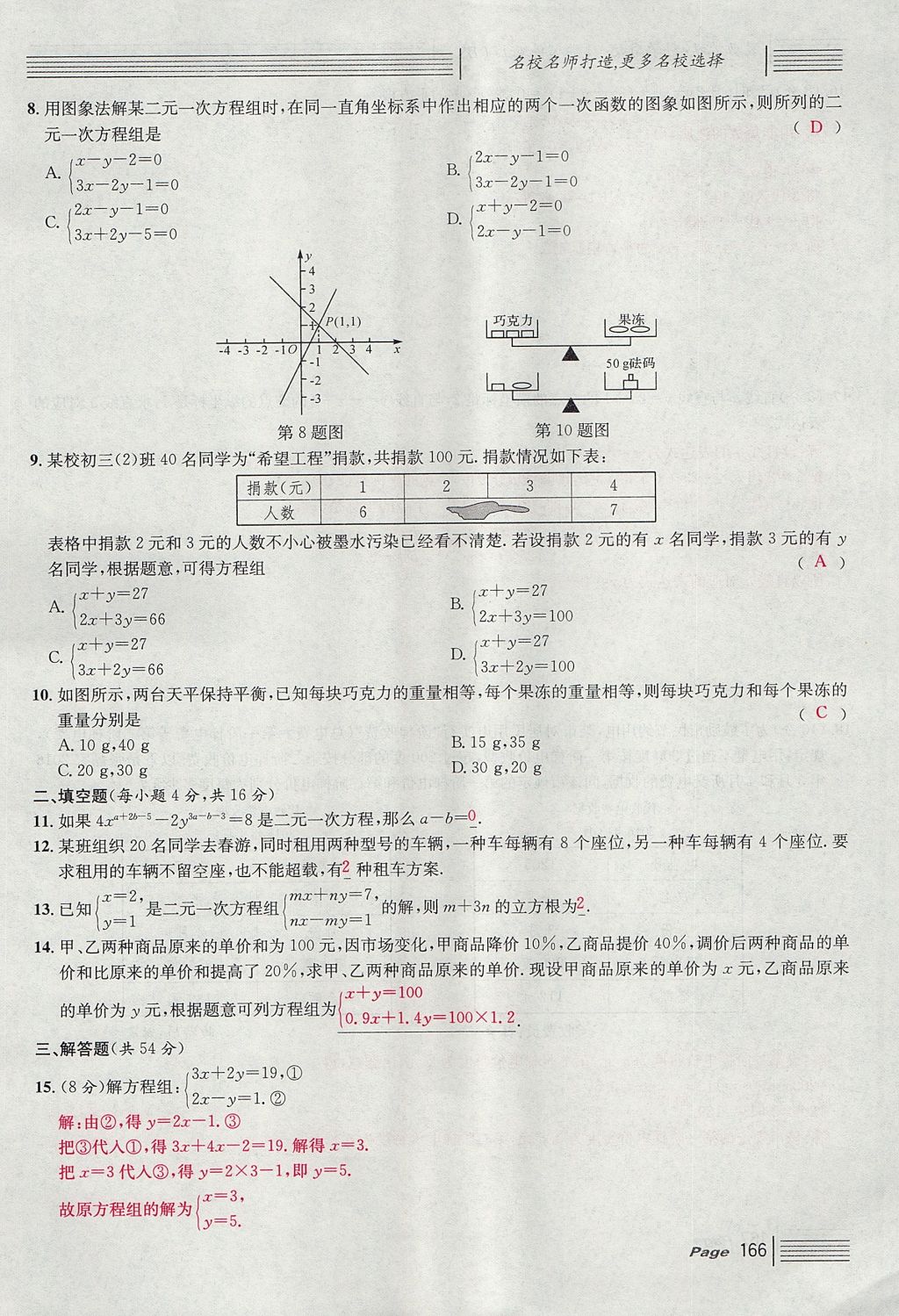 2017年名校課堂滾動學習法八年級數(shù)學上冊北師大版 綜合測試第166頁