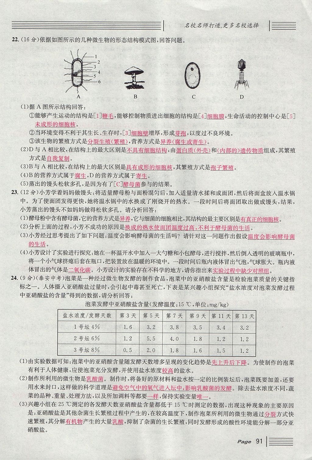 2017年名校課堂滾動學習法八年級生物上冊人教版 單元測試第15頁