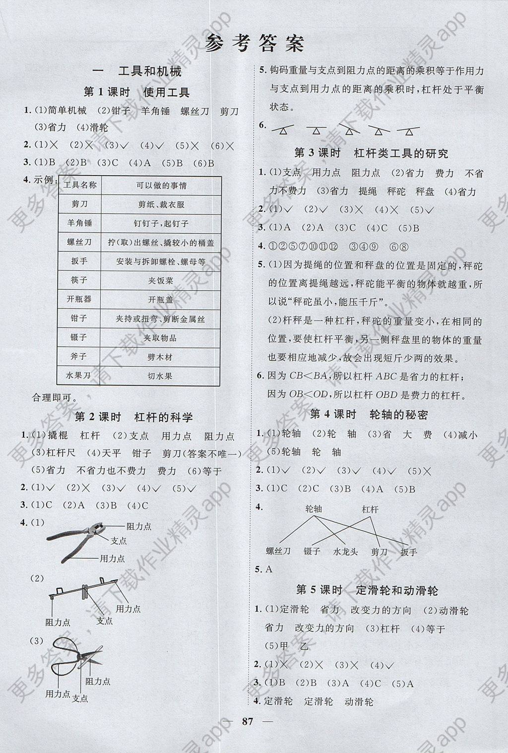 2017年阳光同学课时优化作业六年级科学上册