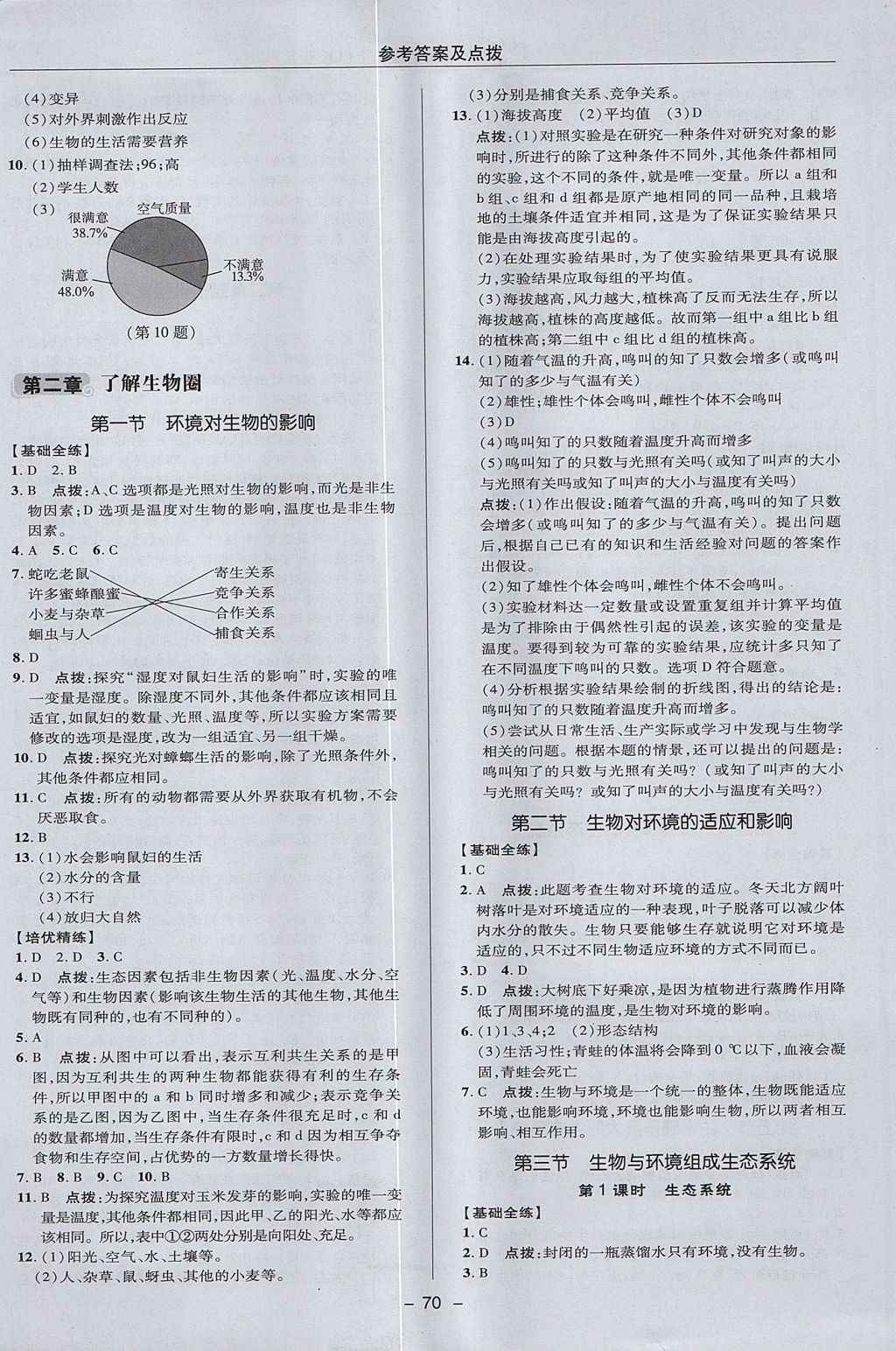 2017年綜合應(yīng)用創(chuàng)新題典中點六年級生物上冊魯科版五四制 參考答案第6頁