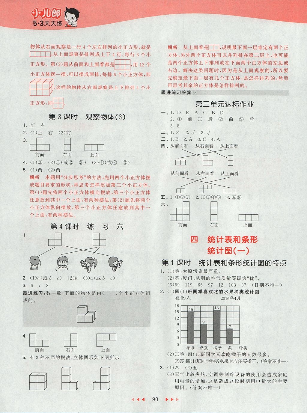 2017年53天天練小學(xué)數(shù)學(xué)四年級上冊蘇教版 參考答案第9頁