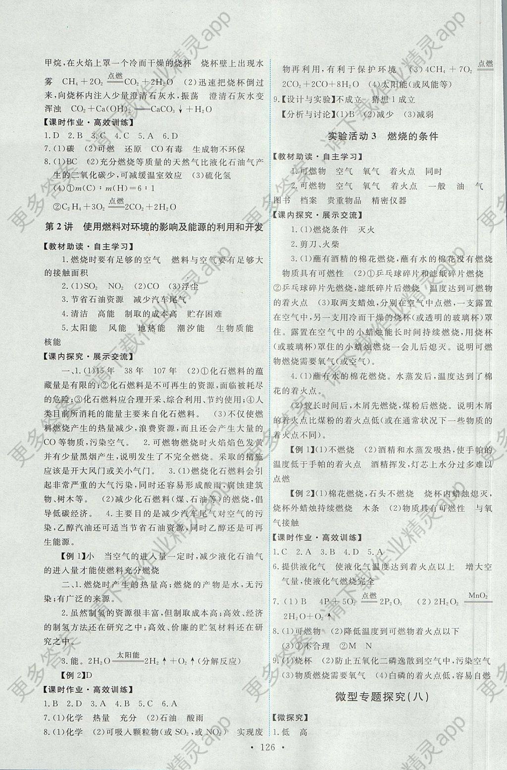 2017年能力培养与测试九年级化学上册人教版