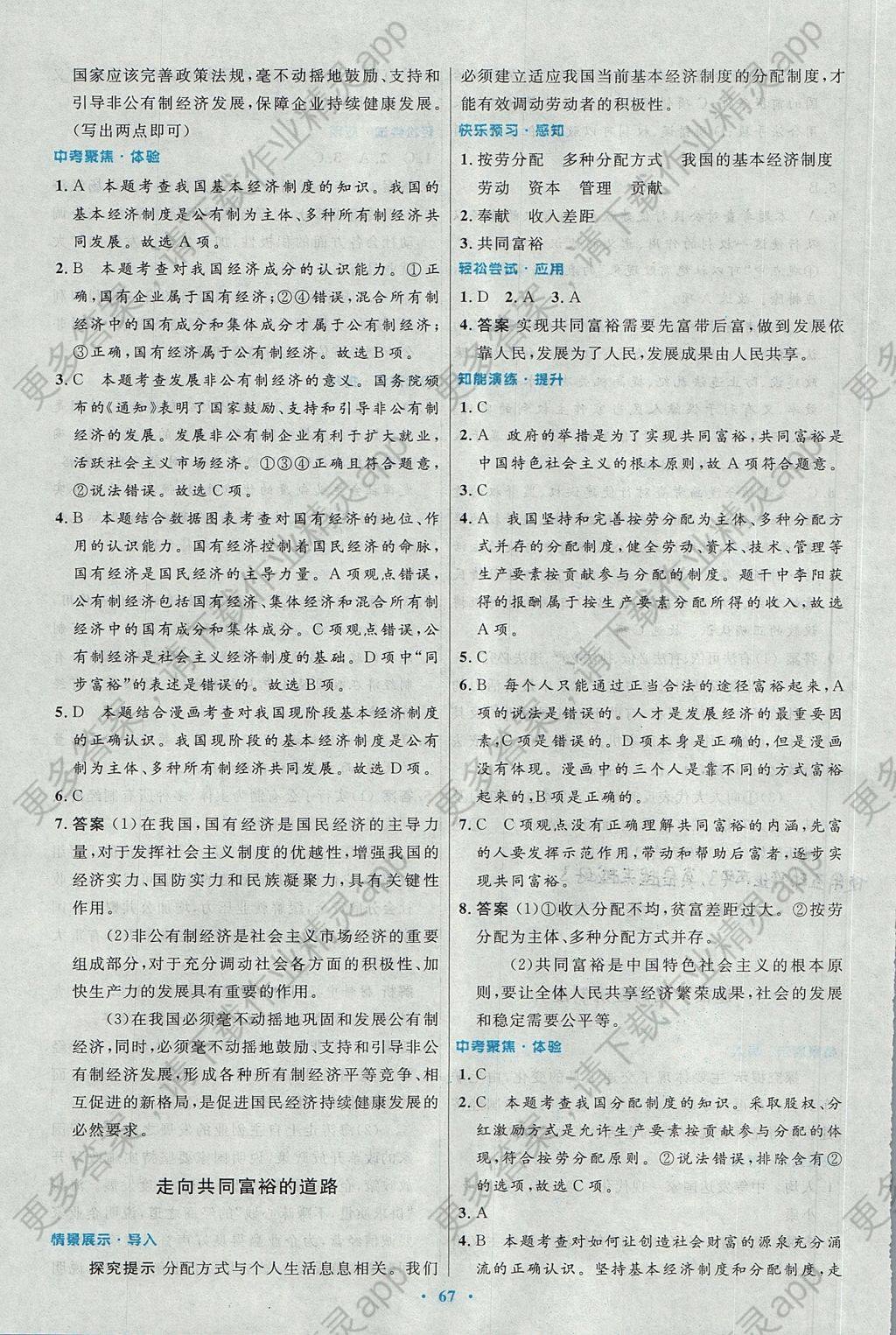 2017年初中同步测控优化设计九年级思想品德