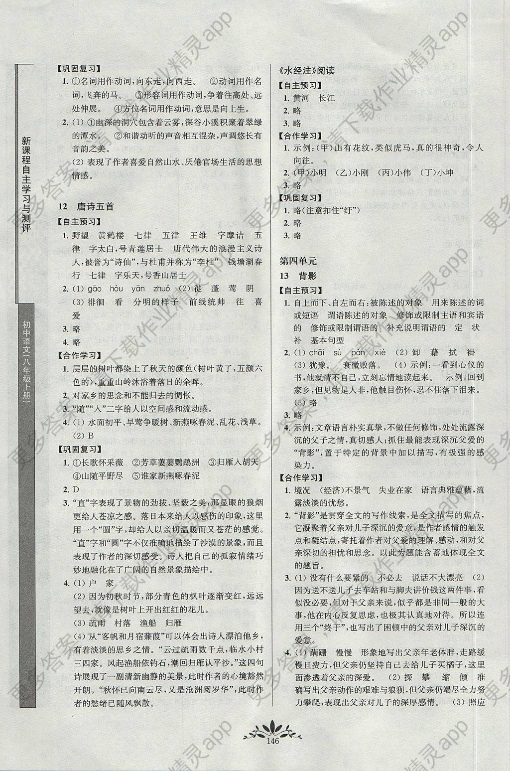 2017年新課程下載v課程與測評語文初中八初中版電腦分提年級自主圖片