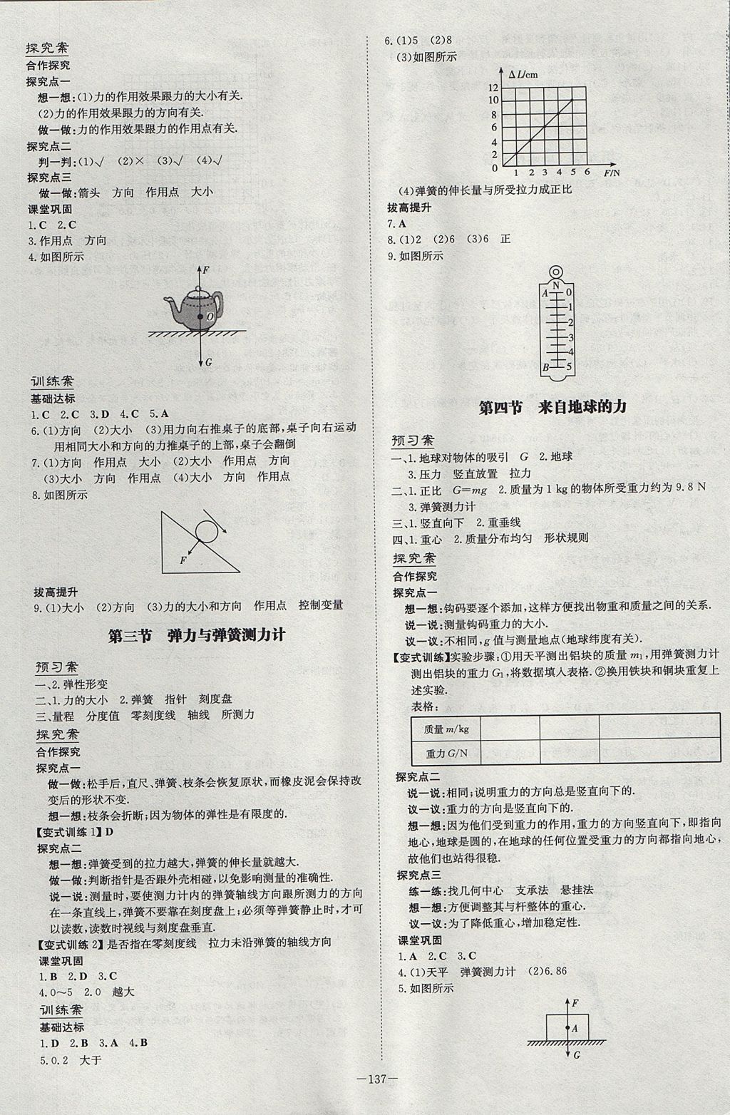 2017年初中同步學(xué)習(xí)導(dǎo)與練導(dǎo)學(xué)探究案八年級(jí)物理上冊(cè)滬科版 參考答案第9頁(yè)