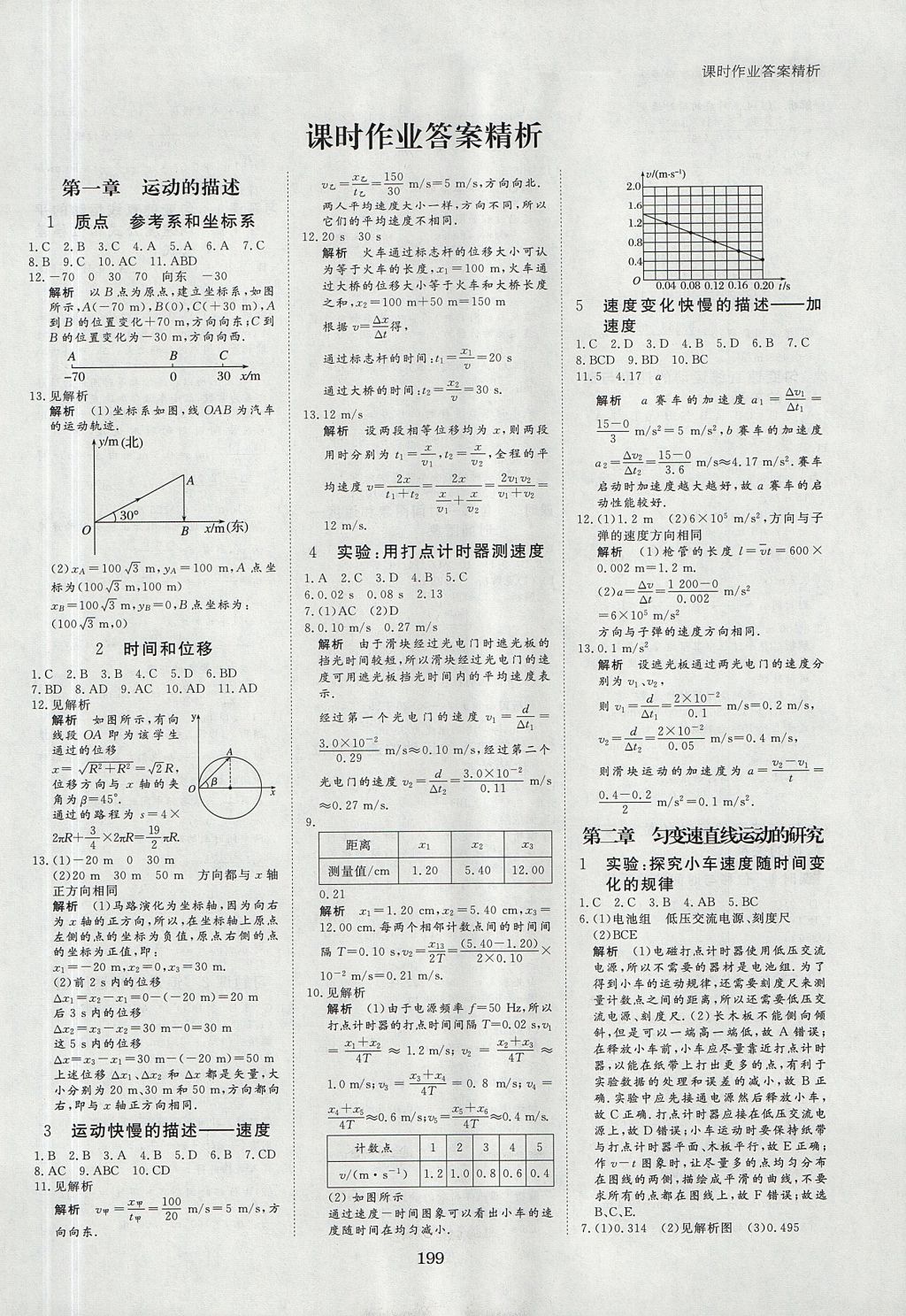 2018年步步高學案導學與隨堂筆記物理必修1人教版 參考答案第15頁