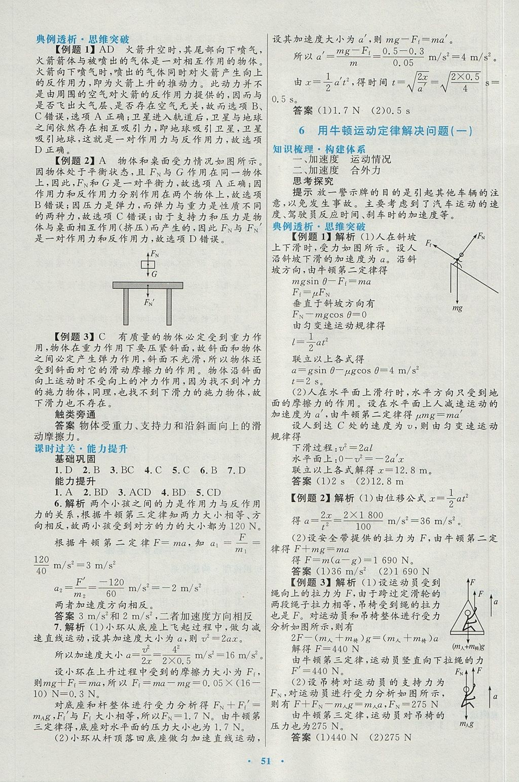 2018年高中同步测控优化设计物理必修1人教版 参考答案第19页