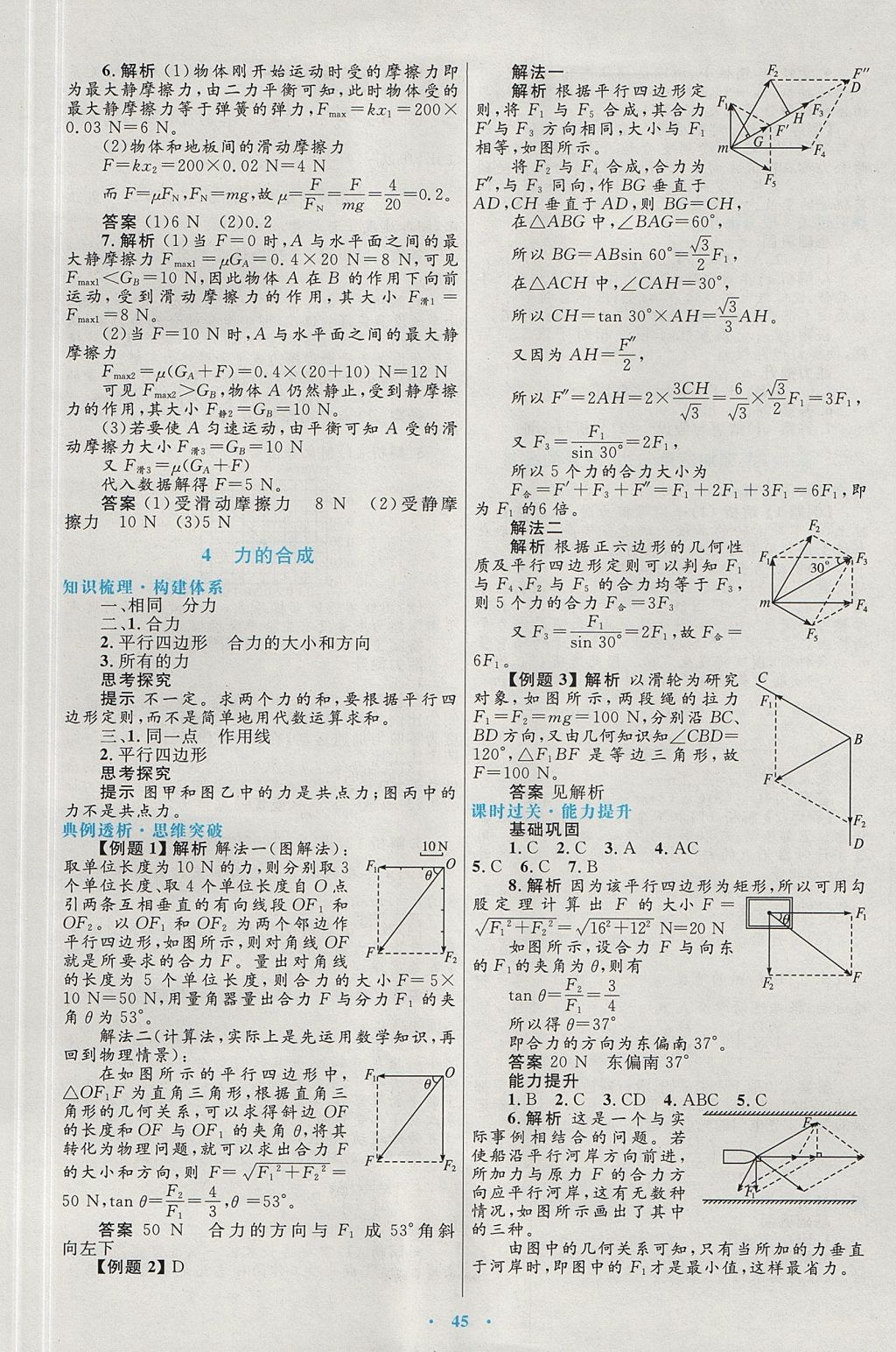 2018年高中同步测控优化设计物理必修1人教版 参考答案第13页