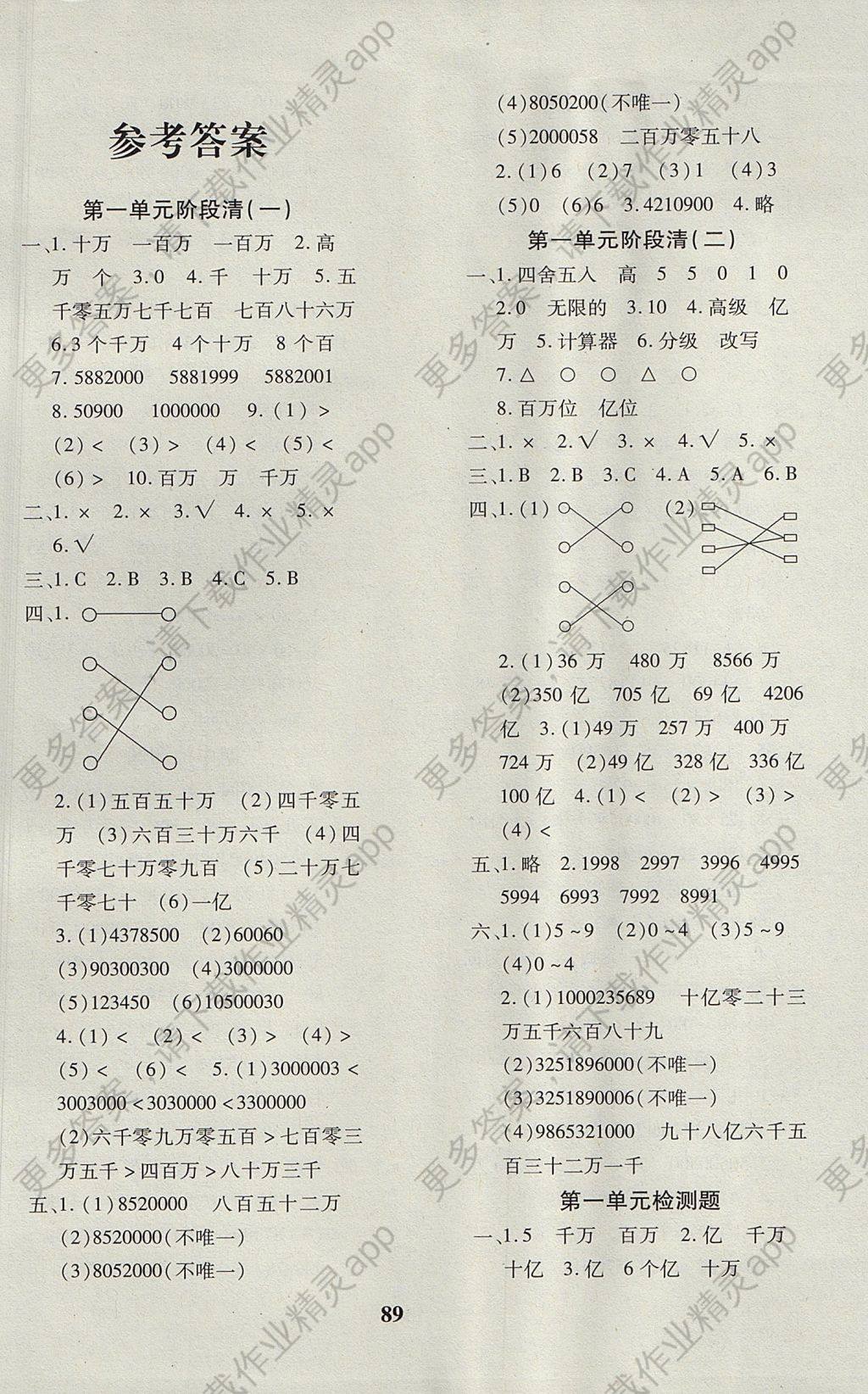 2017年教育世家状元卷四年级数学上册人教版
