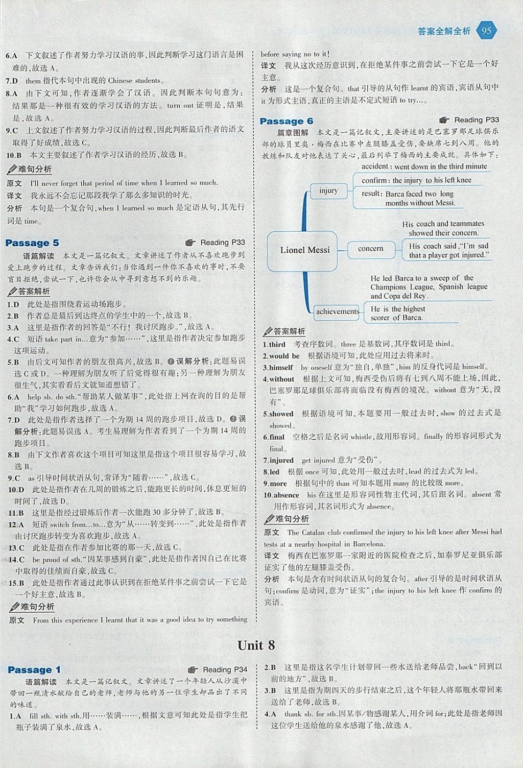 2018年53English九年級加中考英語完形填空150加50篇 參考答案第17頁