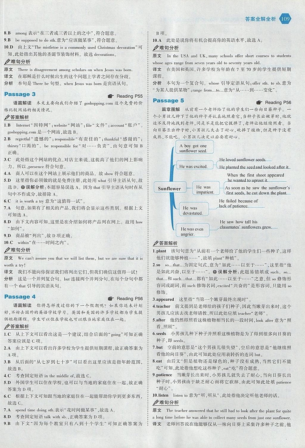 2018年53English九年級(jí)加中考英語(yǔ)完形填空150加50篇 參考答案第31頁(yè)