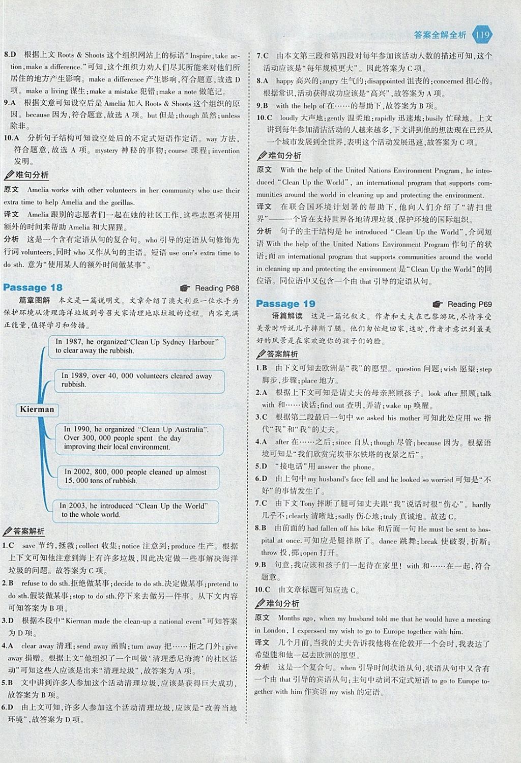 2018年53English九年級加中考英語完形填空150加50篇 參考答案第41頁