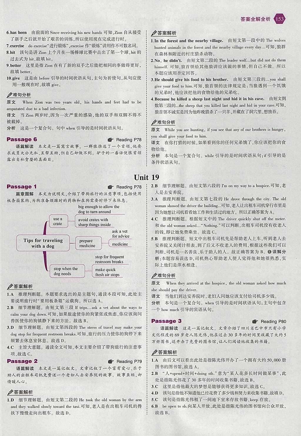 2018年53English九年級加中考英語完形填空與閱讀理解150加50篇 參考答案第35頁