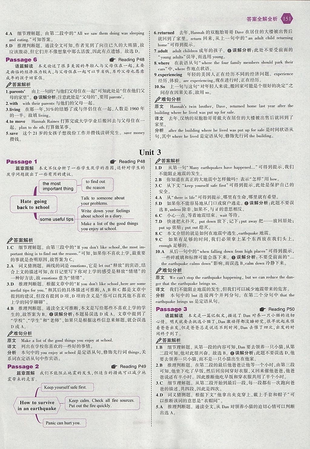 2018年53English中考英語完形填空與閱讀理解150加50篇 參考答案第17頁