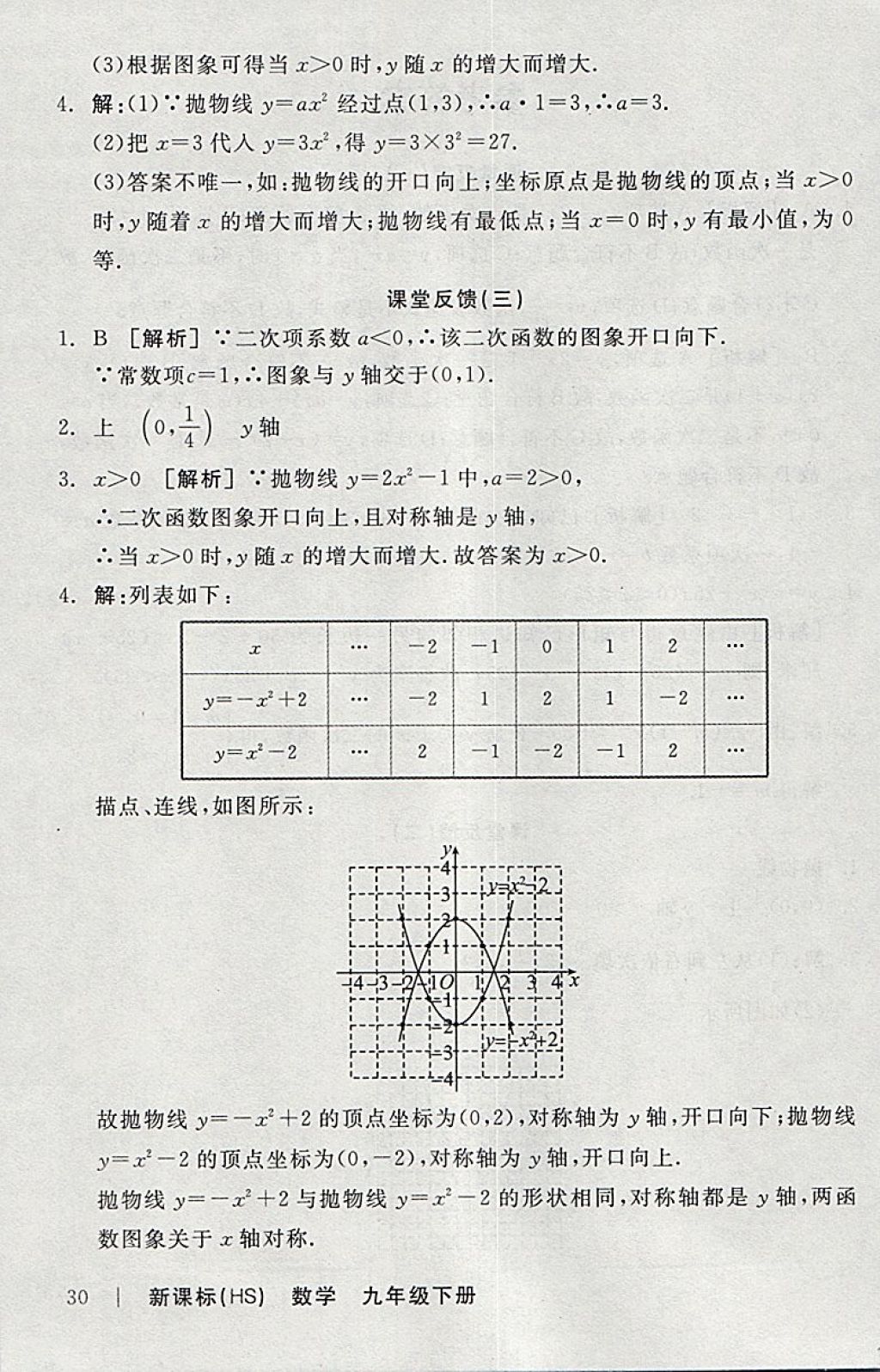 2018年全品學(xué)練考九年級數(shù)學(xué)下冊華師大版 參考答案第29頁