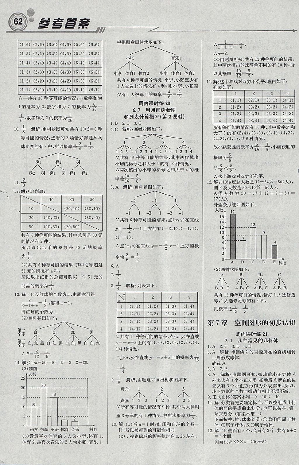 2018年輕巧奪冠周測月考直通中考九年級數(shù)學(xué)下冊青島版 參考答案第8頁