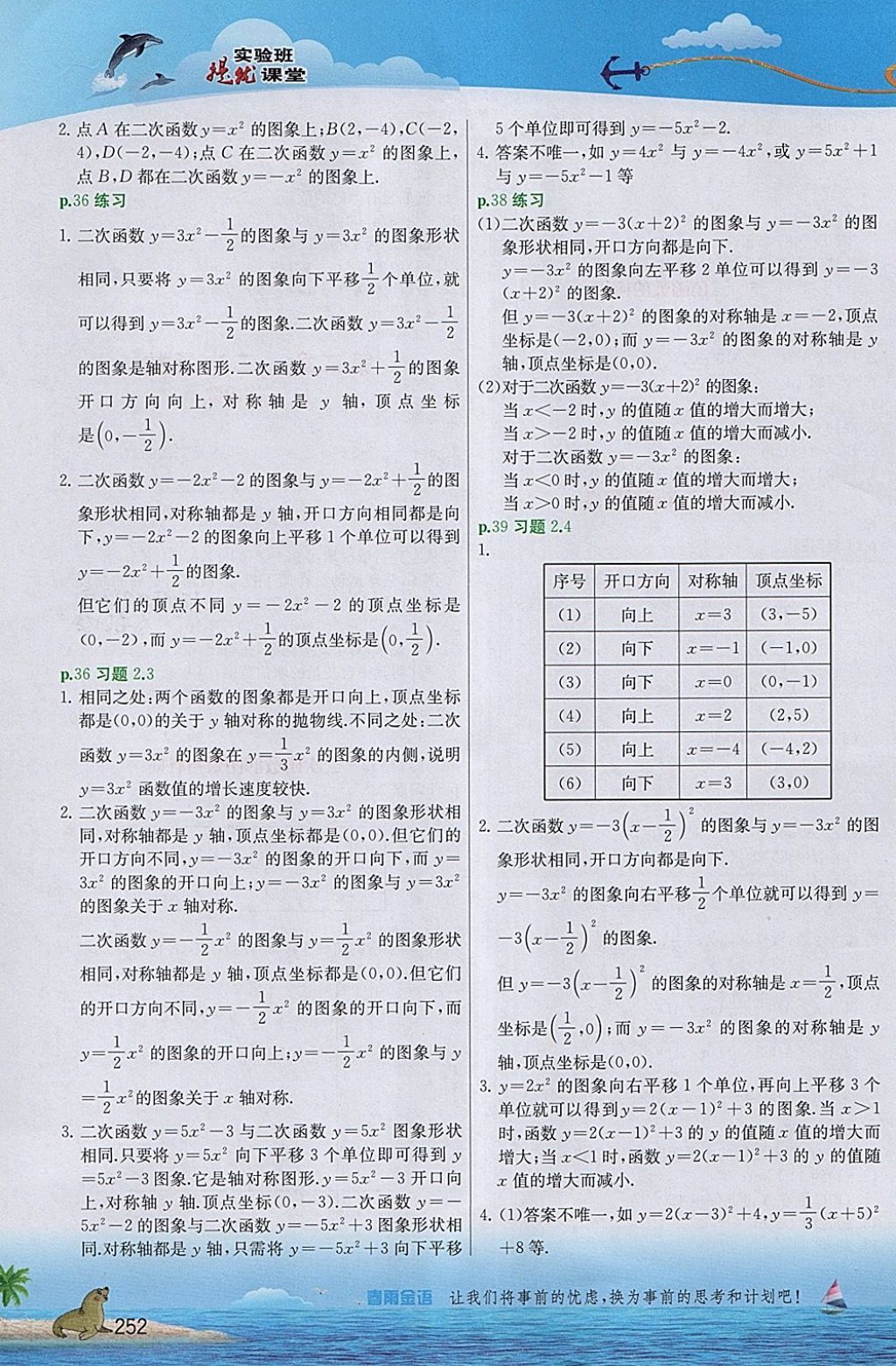 2018年實驗班提優(yōu)課堂九年級數(shù)學(xué)下冊北師大版 參考答案第3頁