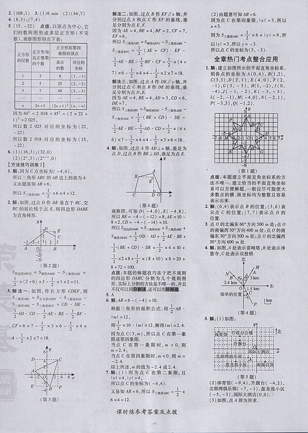 2018年點撥訓練七年級數學下冊人教版 參考答案第20頁