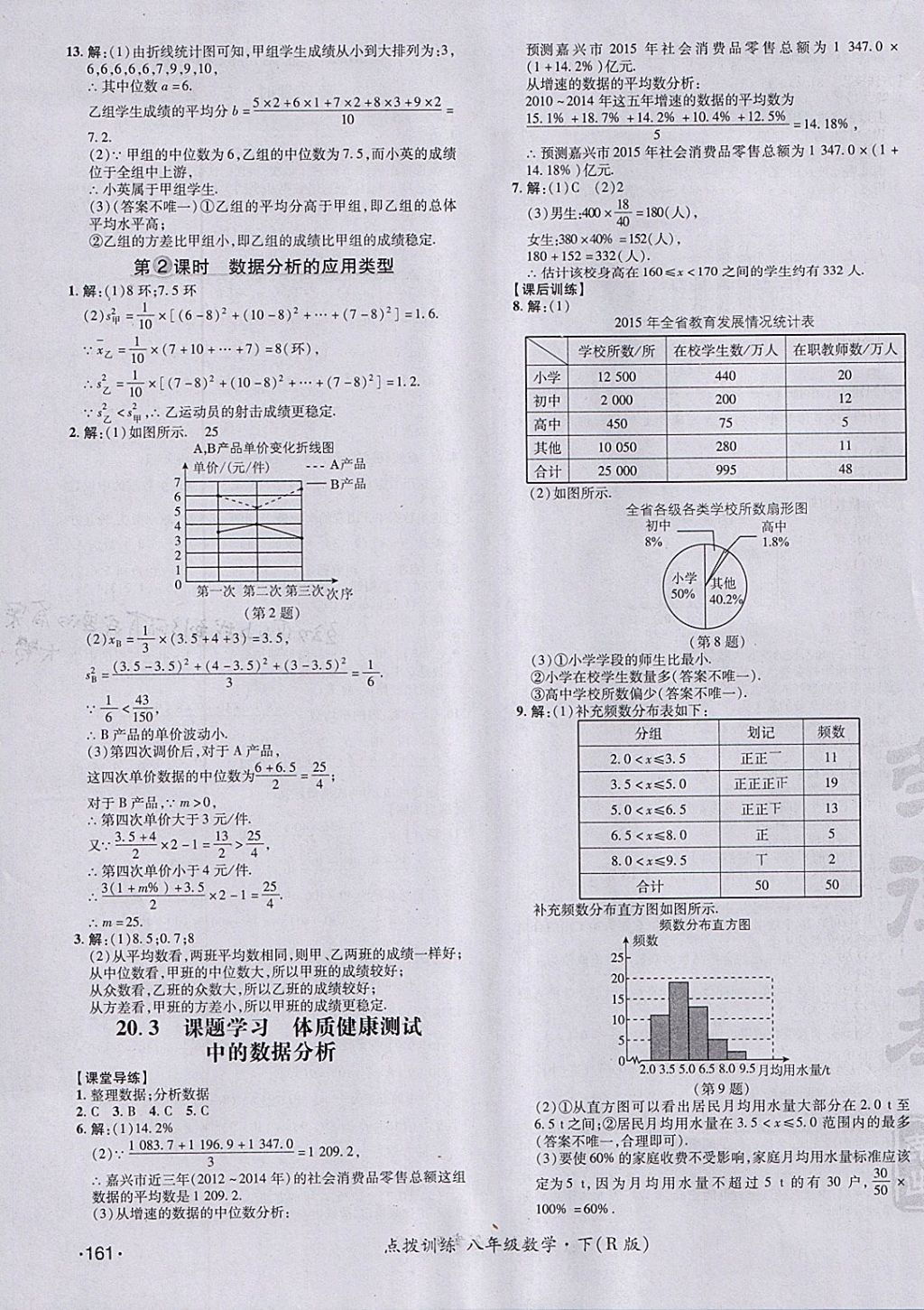 2018年點撥訓練八年級數(shù)學下冊人教版 參考答案第47頁