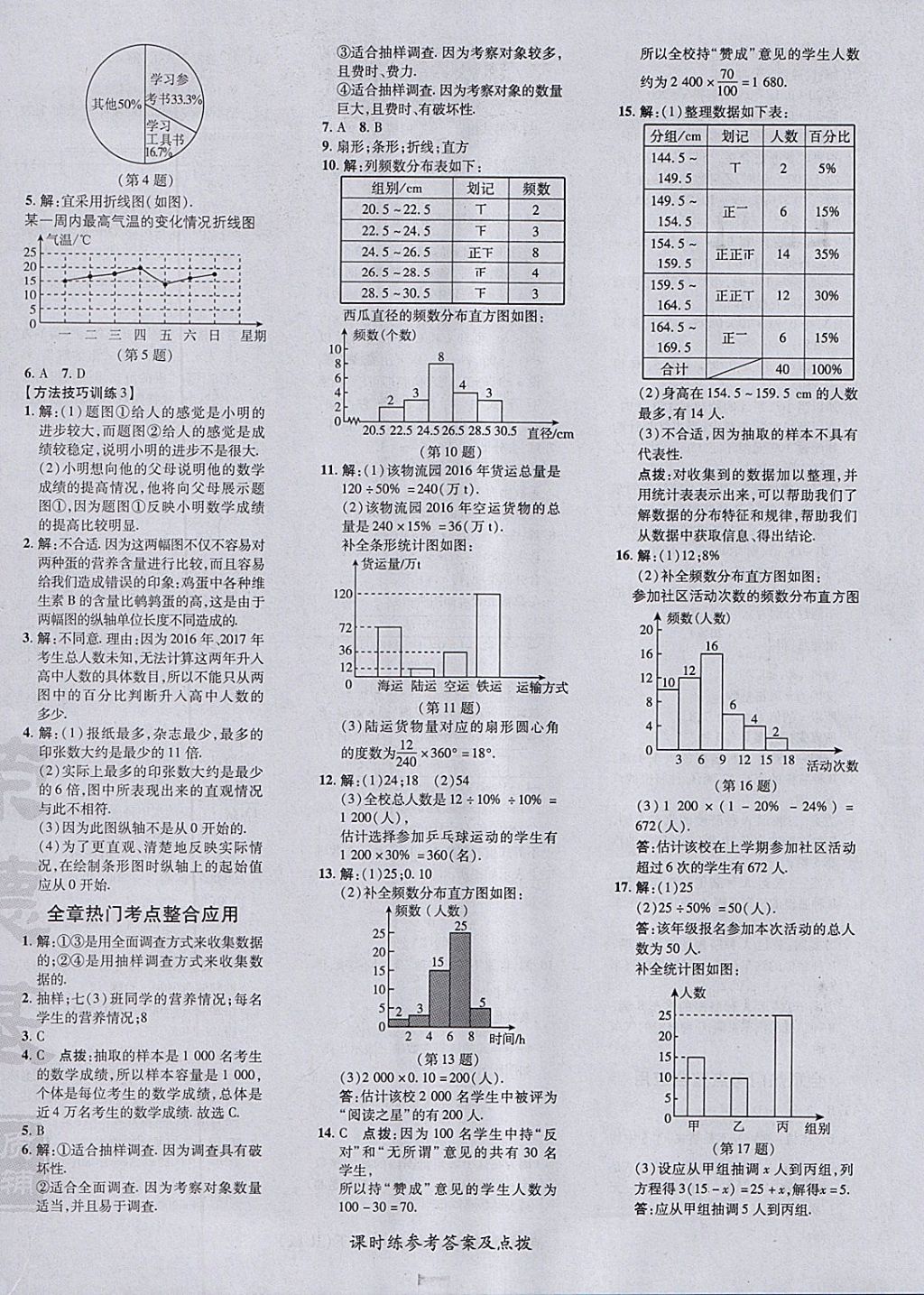 2018年點(diǎn)撥訓(xùn)練七年級(jí)數(shù)學(xué)下冊(cè)人教版 參考答案第36頁