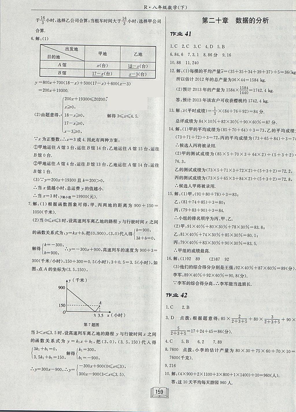 2018年啟東中學(xué)作業(yè)本八年級數(shù)學(xué)下冊人教版 參考答案第23頁