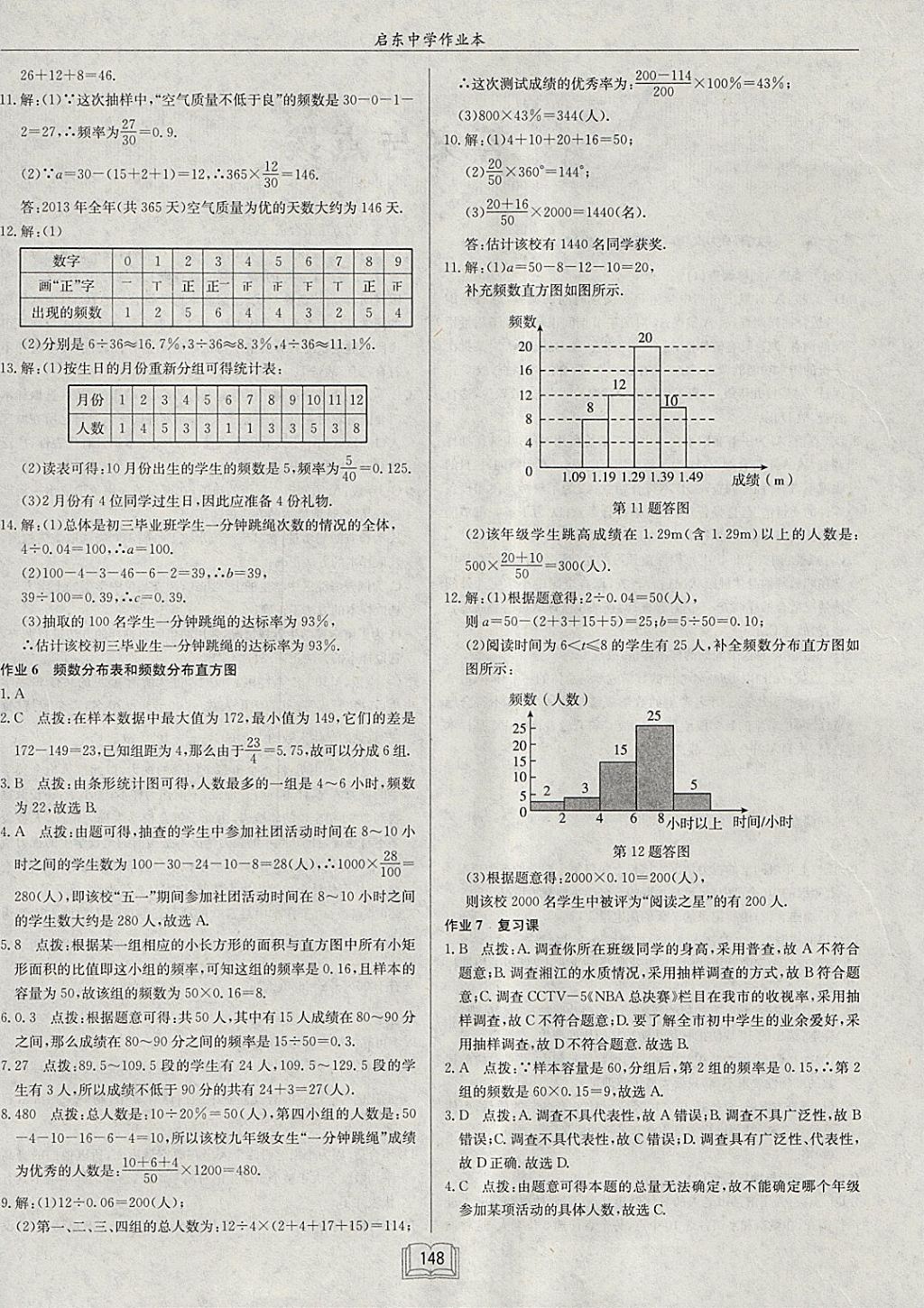 2018年啟東中學作業(yè)本八年級數(shù)學下冊江蘇版 參考答案第4頁