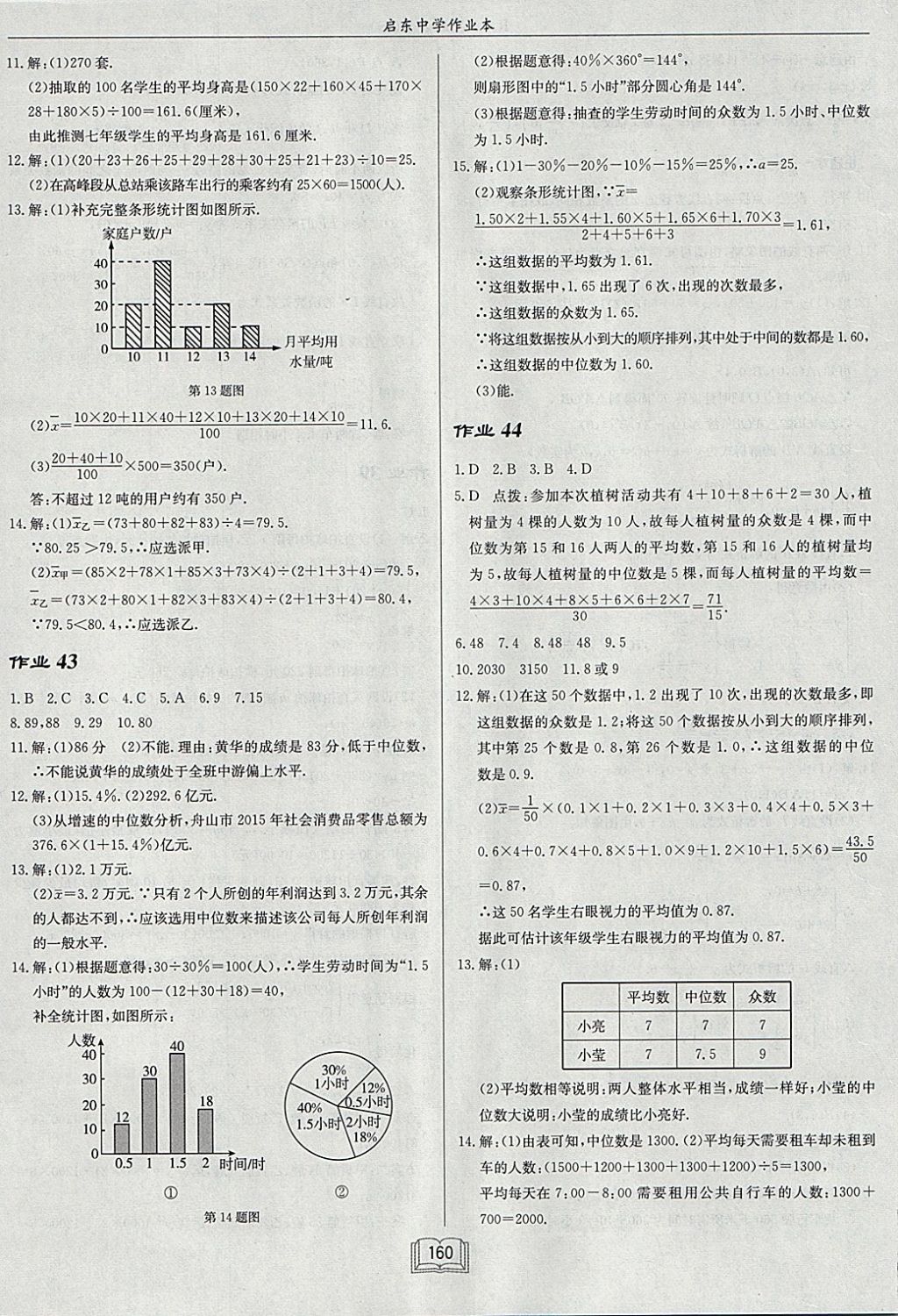 2018年啟東中學(xué)作業(yè)本八年級(jí)數(shù)學(xué)下冊(cè)人教版 參考答案第24頁(yè)