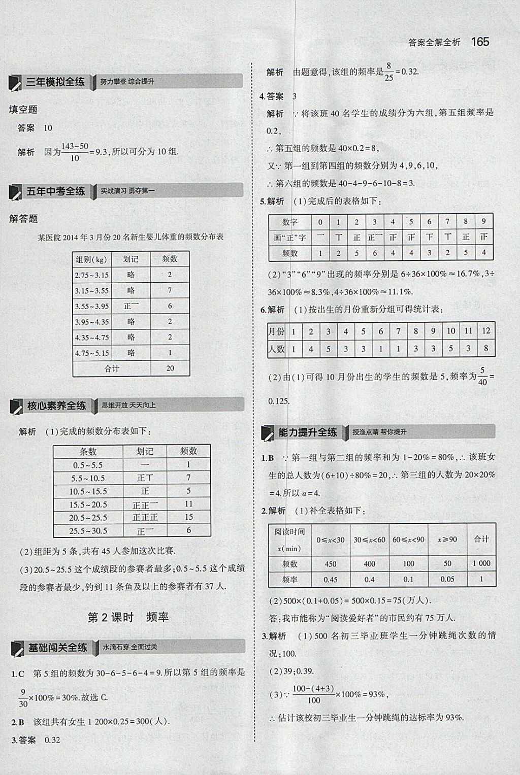 2018年5年中考3年模擬初中數(shù)學(xué)七年級(jí)下冊(cè)浙教版 參考答案第57頁(yè)