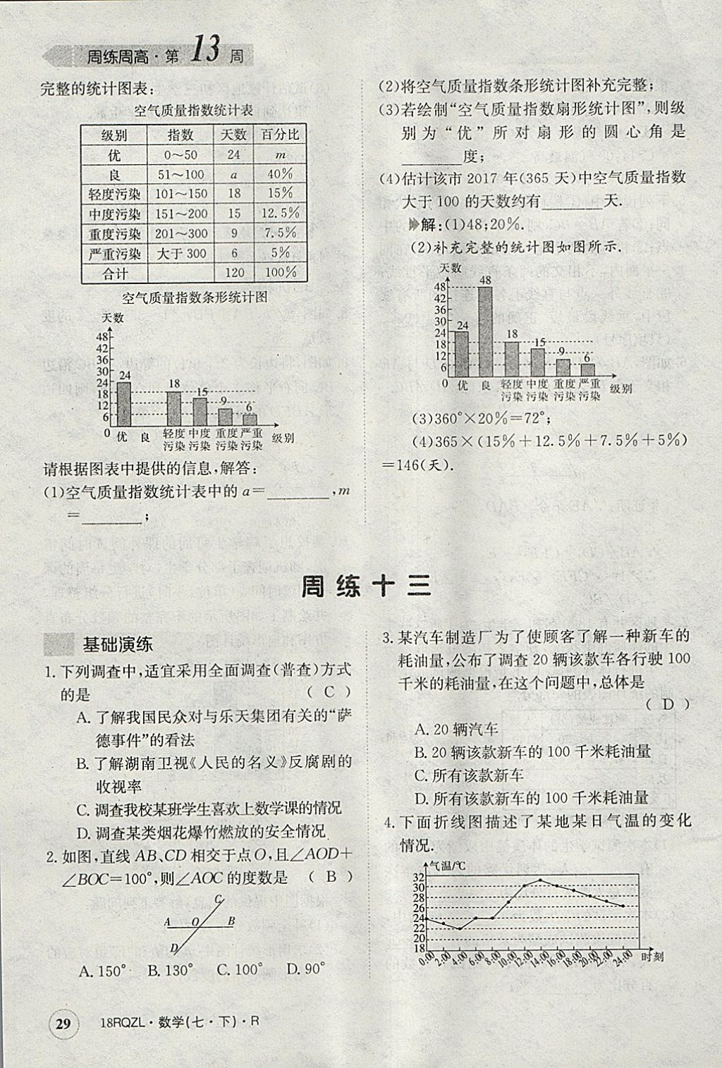 2018年日清周練限時(shí)提升卷七年級(jí)數(shù)學(xué)下冊(cè)人教版 參考答案第29頁(yè)