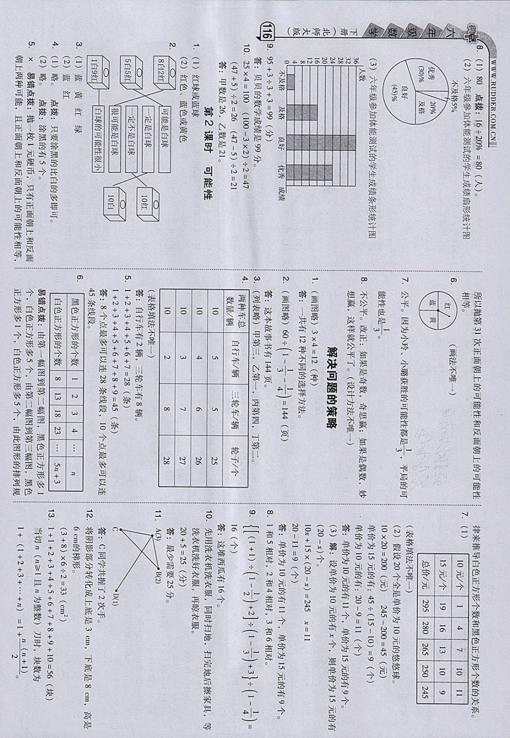 2018年綜合應(yīng)用創(chuàng)新題典中點(diǎn)六年級(jí)數(shù)學(xué)下冊(cè)北師大版 參考答案第20頁